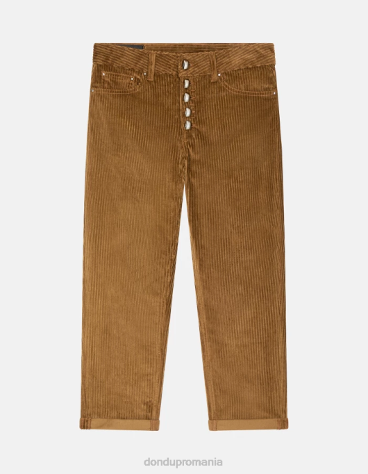 femei pantaloni largi din catifea koons V84D106 îmbrăcăminte scorţişoară DONDUP