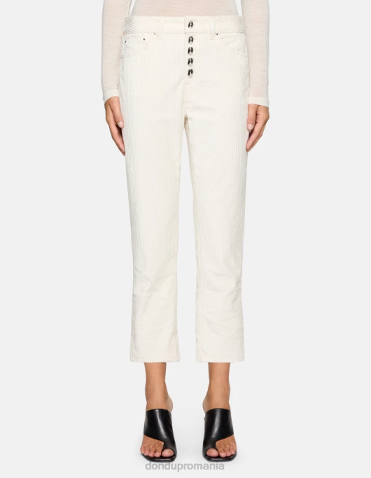 femei pantaloni largi din catifea koons V84D107 îmbrăcăminte alabastru DONDUP