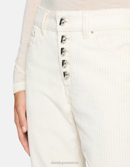 femei pantaloni largi din catifea koons V84D107 îmbrăcăminte alabastru DONDUP