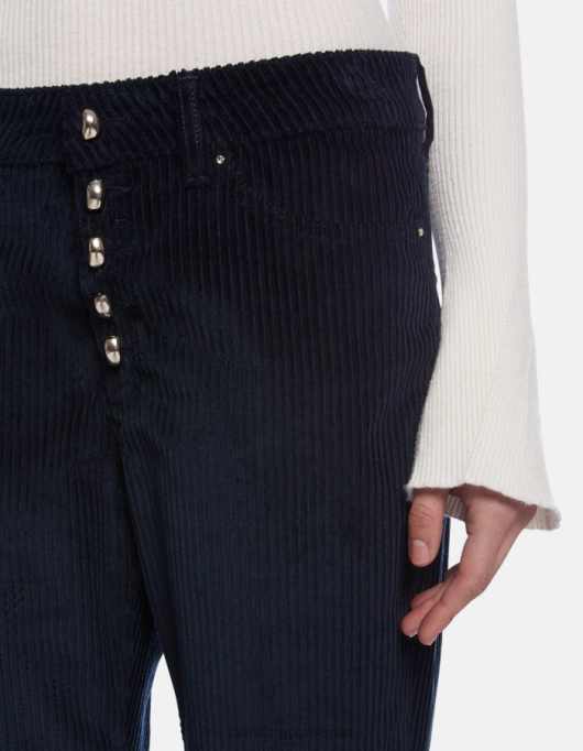 femei pantaloni largi din catifea koons V84D108 îmbrăcăminte albastru marin DONDUP