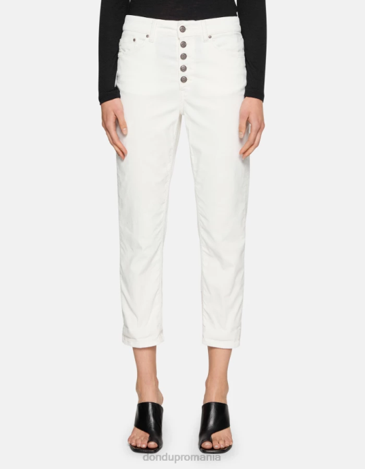 femei pantaloni largi din catifea koons V84D71 îmbrăcăminte burro DONDUP