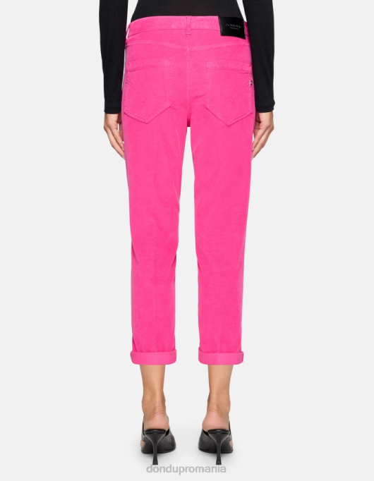femei pantaloni largi din catifea koons V84D72 îmbrăcăminte orhidee DONDUP