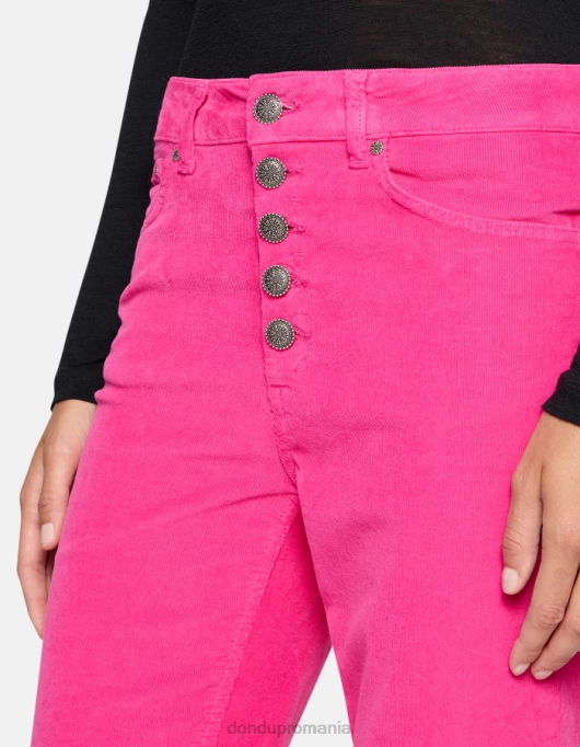 femei pantaloni largi din catifea koons V84D72 îmbrăcăminte orhidee DONDUP