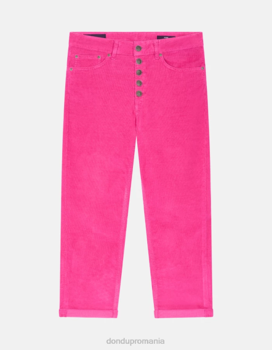 femei pantaloni largi din catifea koons V84D72 îmbrăcăminte orhidee DONDUP