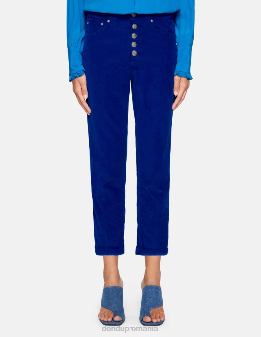 femei pantaloni largi din catifea koons V84D74 îmbrăcăminte albastru regal DONDUP