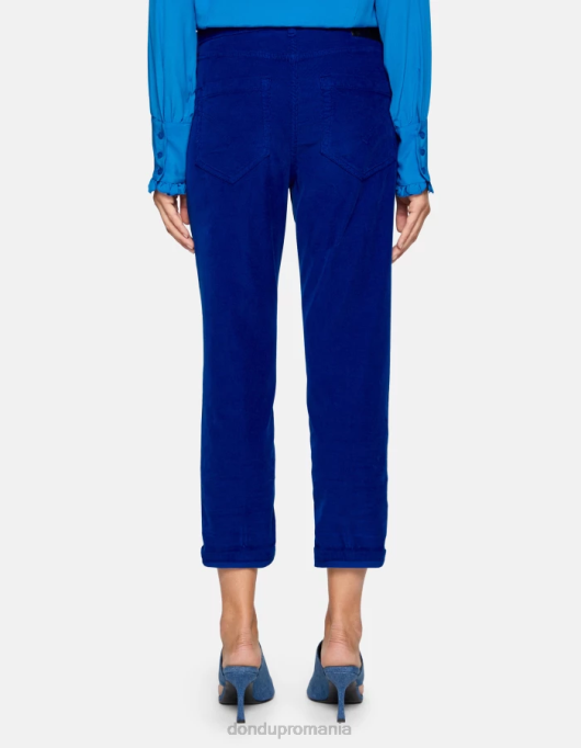 femei pantaloni largi din catifea koons V84D74 îmbrăcăminte albastru regal DONDUP