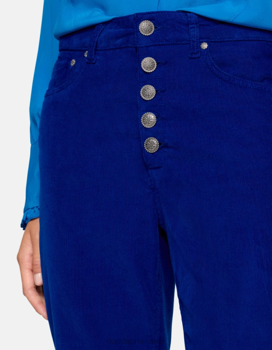 femei pantaloni largi din catifea koons V84D74 îmbrăcăminte albastru regal DONDUP