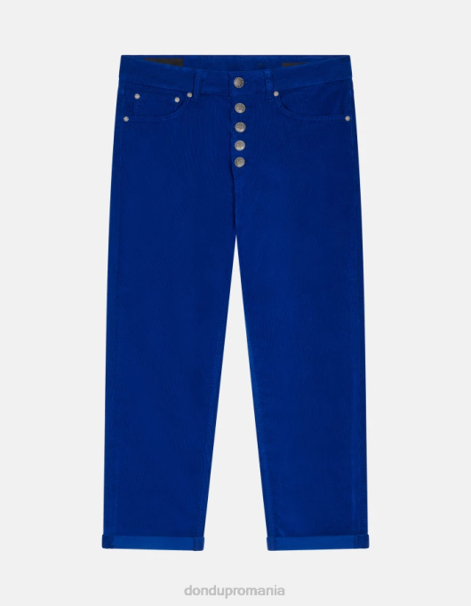 femei pantaloni largi din catifea koons V84D74 îmbrăcăminte albastru regal DONDUP