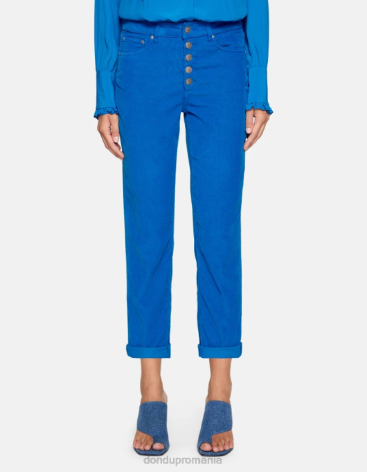 femei pantaloni largi din catifea koons V84D75 îmbrăcăminte turcoaz DONDUP