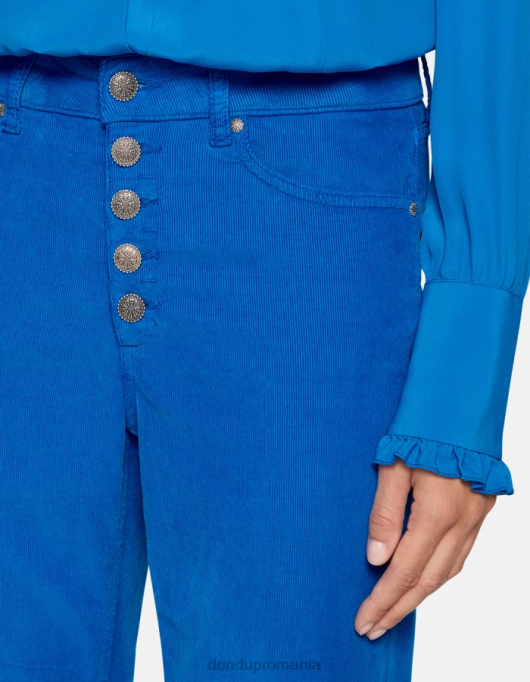 femei pantaloni largi din catifea koons V84D75 îmbrăcăminte turcoaz DONDUP