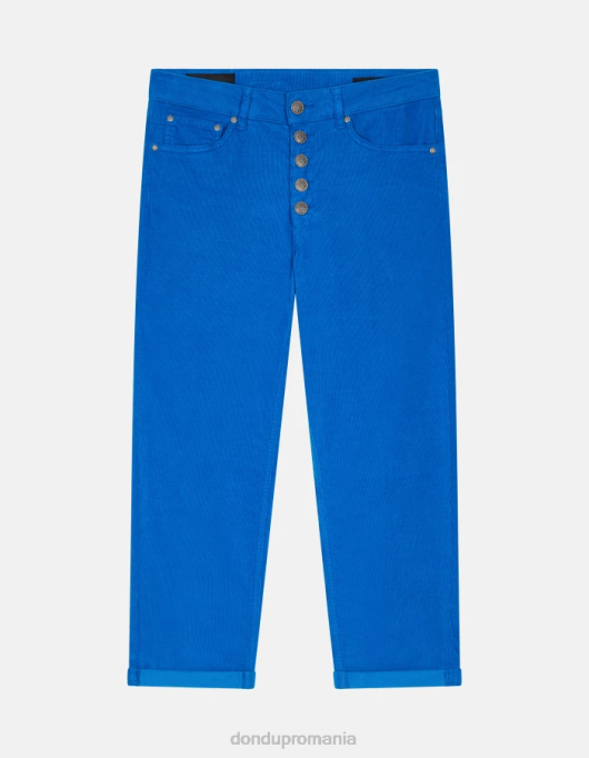 femei pantaloni largi din catifea koons V84D75 îmbrăcăminte turcoaz DONDUP
