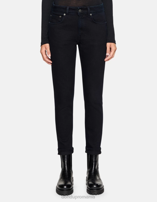 femei blugi din denim stretch mila carot-fit V84D21 îmbrăcăminte blu tuareg DONDUP