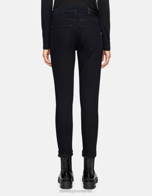 femei blugi din denim stretch mila carot-fit V84D21 îmbrăcăminte blu tuareg DONDUP