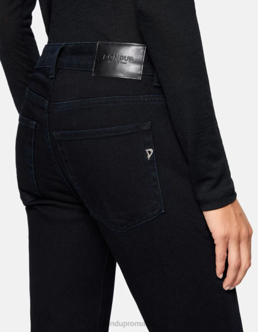 femei blugi din denim stretch mila carot-fit V84D21 îmbrăcăminte blu tuareg DONDUP