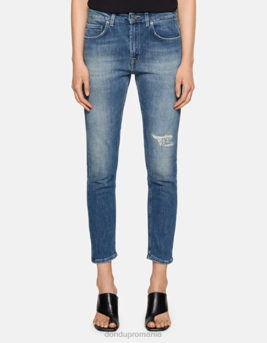 femei blugi din denim stretch mila carot-fit V84D27 îmbrăcăminte albastru DONDUP