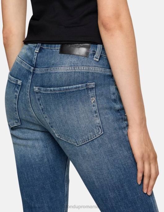 femei blugi din denim stretch mila carot-fit V84D27 îmbrăcăminte albastru DONDUP