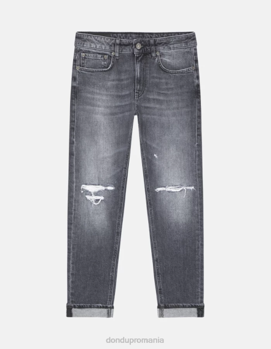 femei blugi din denim stretch mila carot-fit V84D40 îmbrăcăminte negru DONDUP