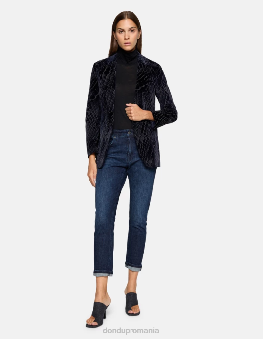 femei blugi din denim stretch mila carot-fit V84D5 îmbrăcăminte albastru DONDUP