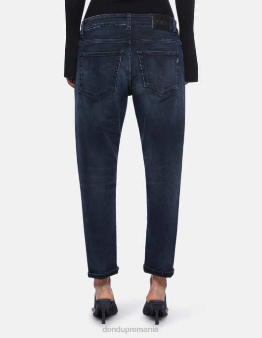 femei blugi din denim stretch mila carot-fit V84D62 îmbrăcăminte blu tuareg DONDUP