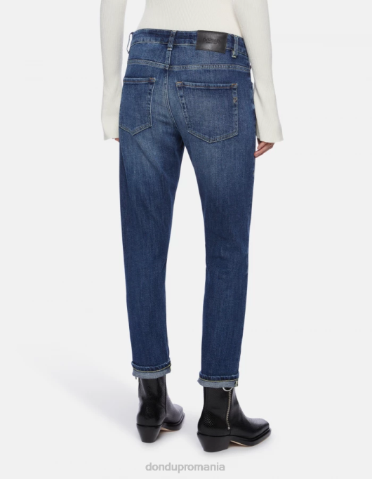 femei blugi din denim stretch mila carot-fit V84D65 îmbrăcăminte albastru DONDUP