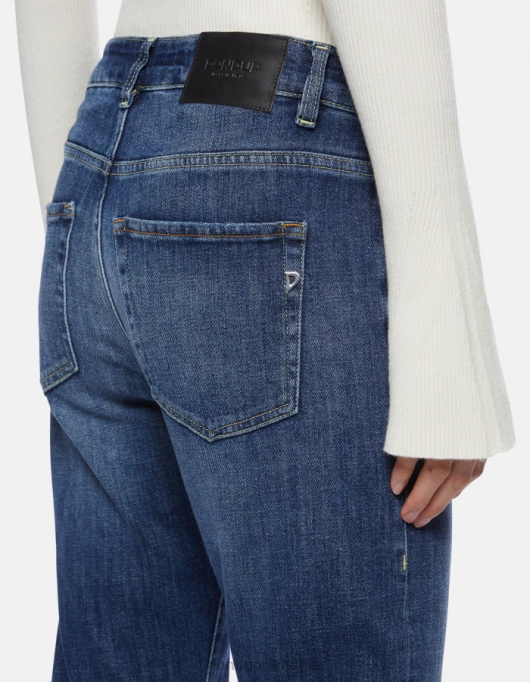 femei blugi din denim stretch mila carot-fit V84D65 îmbrăcăminte albastru DONDUP