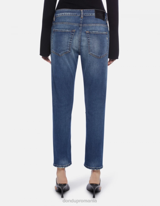 femei blugi din denim stretch mila carot-fit V84D76 îmbrăcăminte albastru DONDUP