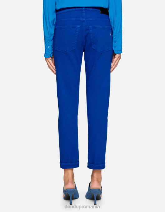 femei blugi mila carot-fit din denim stretch bull V84D50 îmbrăcăminte albastru regal DONDUP