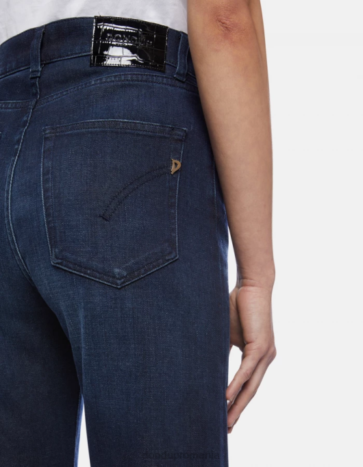 femei blugi din denim stretch cu picioare largi de culoare chihlimbar V84D101 îmbrăcăminte albastru DONDUP