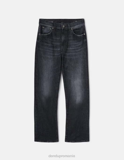 femei blugi din denim stretch cu picioare largi mabel V84D104 îmbrăcăminte negru DONDUP