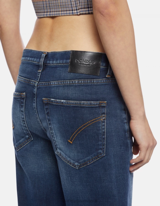 femei blugi jacklyn din denim stretch cu picioare largi V84D100 îmbrăcăminte albastru DONDUP