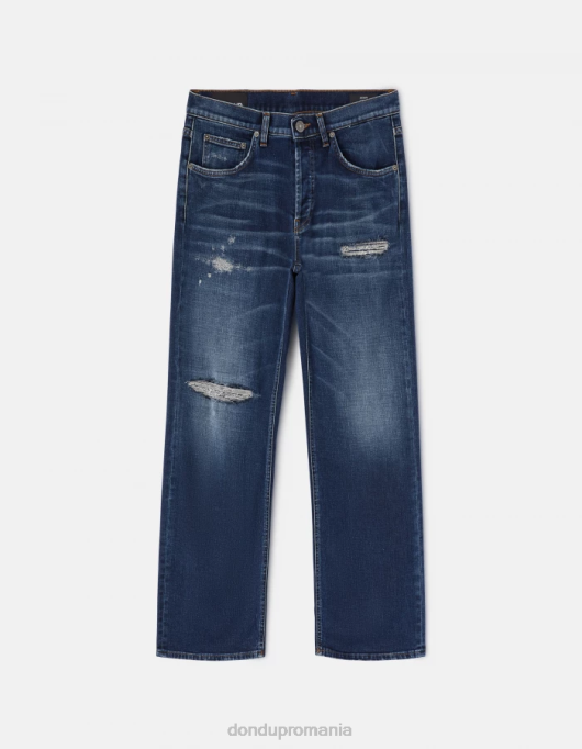 femei blugi jacklyn din denim stretch cu picioare largi V84D100 îmbrăcăminte albastru DONDUP