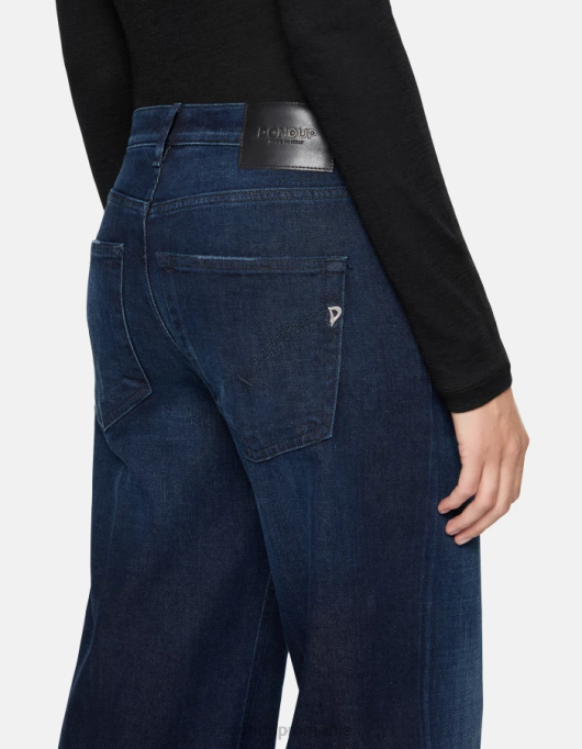 femei blugi jacklyn din denim stretch cu picioare largi V84D17 îmbrăcăminte albastru DONDUP