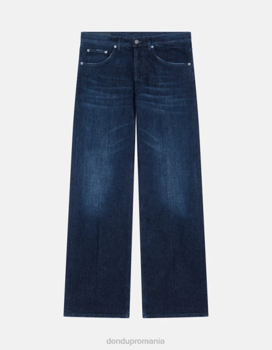 femei blugi jacklyn din denim stretch cu picioare largi V84D17 îmbrăcăminte albastru DONDUP
