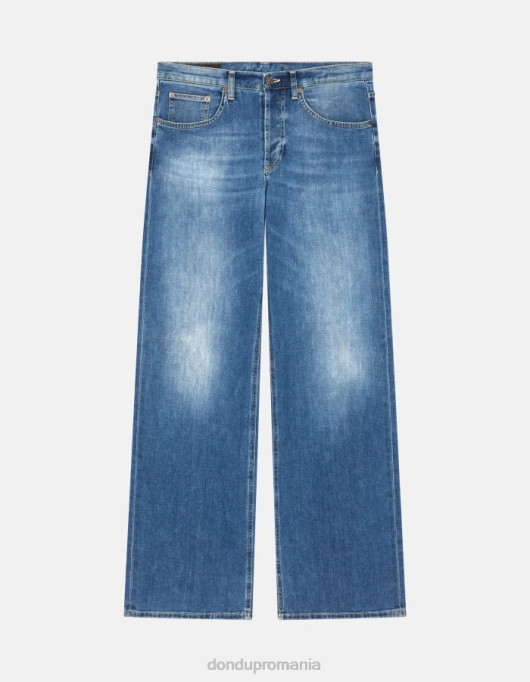 femei blugi jacklyn din denim stretch cu picioare largi V84D39 îmbrăcăminte albastru DONDUP