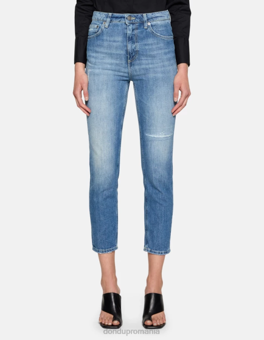 femei blugi cindy de denim rigid cu croială normală V84D20 îmbrăcăminte albastru DONDUP