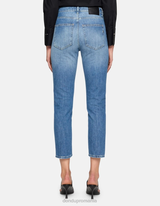 femei blugi cindy de denim rigid cu croială normală V84D20 îmbrăcăminte albastru DONDUP