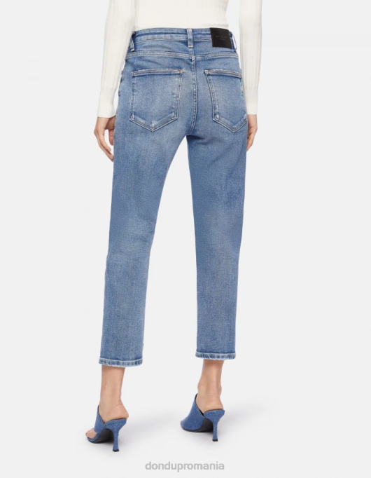 femei blugi din denim stretch cindy cu fit regulat V84D55 îmbrăcăminte albastru DONDUP
