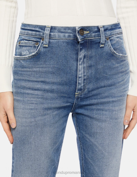 femei blugi din denim stretch cindy cu fit regulat V84D55 îmbrăcăminte albastru DONDUP