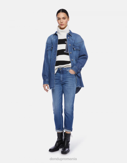 femei blugi din denim stretch cindy cu fit regulat V84D61 îmbrăcăminte albastru DONDUP