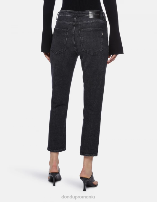 femei blugi din denim stretch cindy cu fit regulat V84D64 îmbrăcăminte negru DONDUP