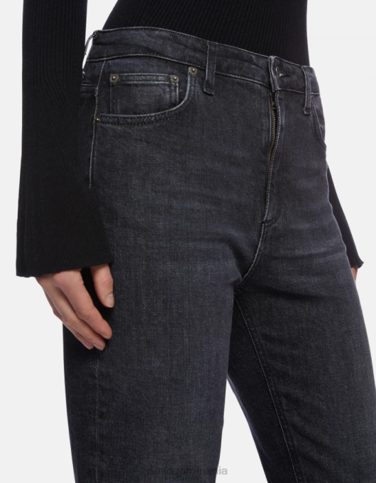 femei blugi din denim stretch cindy cu fit regulat V84D64 îmbrăcăminte negru DONDUP