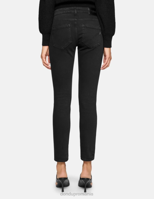 femei blugi monroe skinny-fit din denim stretch bull V84D23 îmbrăcăminte negru DONDUP