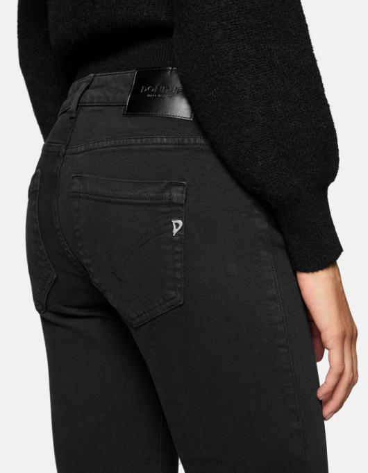 femei blugi monroe skinny-fit din denim stretch bull V84D23 îmbrăcăminte negru DONDUP