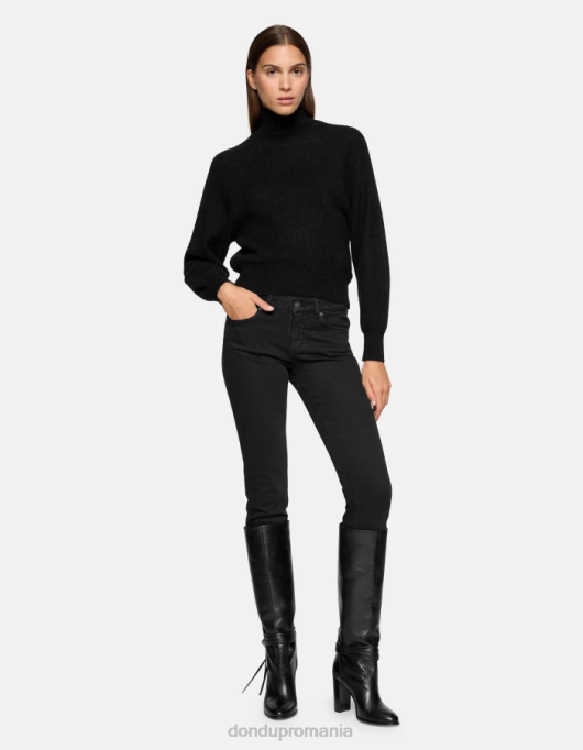 femei blugi monroe skinny-fit din denim stretch bull V84D23 îmbrăcăminte negru DONDUP