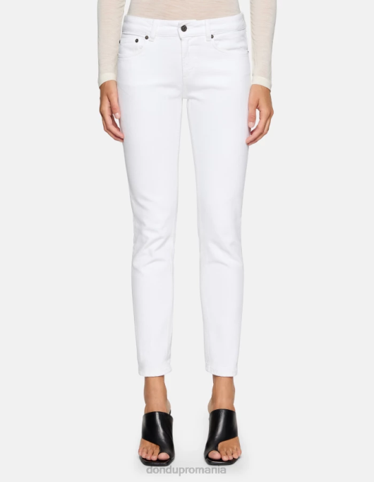 femei blugi monroe skinny-fit din denim stretch bull V84D24 îmbrăcăminte alb DONDUP