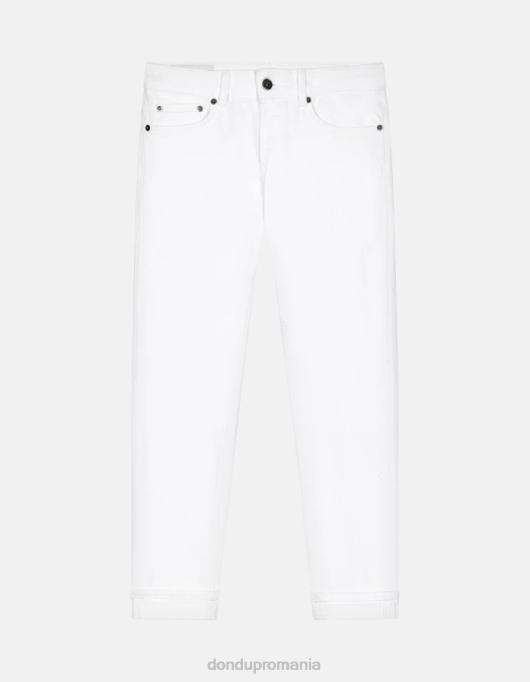 femei blugi monroe skinny-fit din denim stretch bull V84D24 îmbrăcăminte alb DONDUP