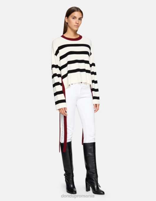 femei blugi monroe skinny-fit din denim stretch bull V84D24 îmbrăcăminte alb DONDUP