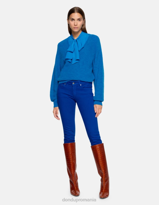femei blugi monroe skinny-fit din denim stretch bull V84D25 îmbrăcăminte albastru regal DONDUP