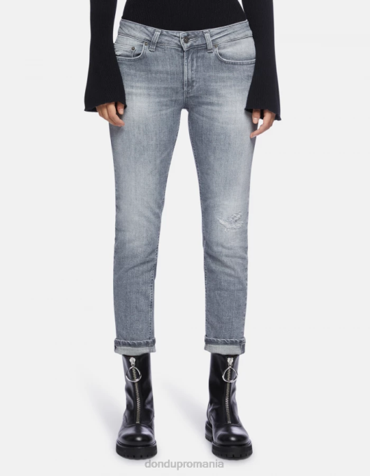 femei blugi skinny monroe din denim elastic V84D103 îmbrăcăminte topo DONDUP