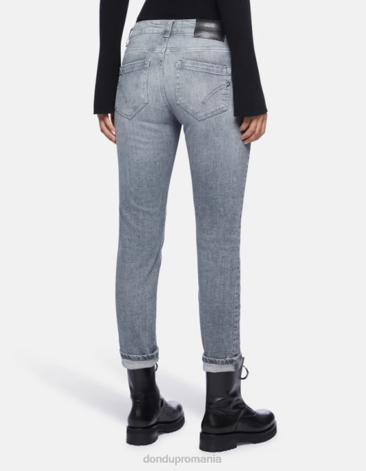 femei blugi skinny monroe din denim elastic V84D103 îmbrăcăminte topo DONDUP